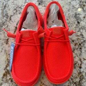 Hey Dude Wendy Women's Wendy Funk Mono Fiery Coral Orange US 8